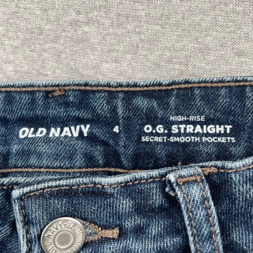 Old Navy Women's Straight Leg Jeans - Blue - Picture 5 of 15